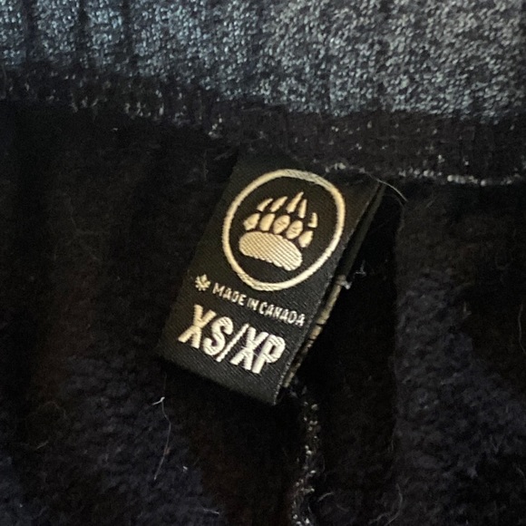 Dark grey salt and pepper Muskoka bear wear sweatpants with pink logo women’s xs - Picture 3 of 4